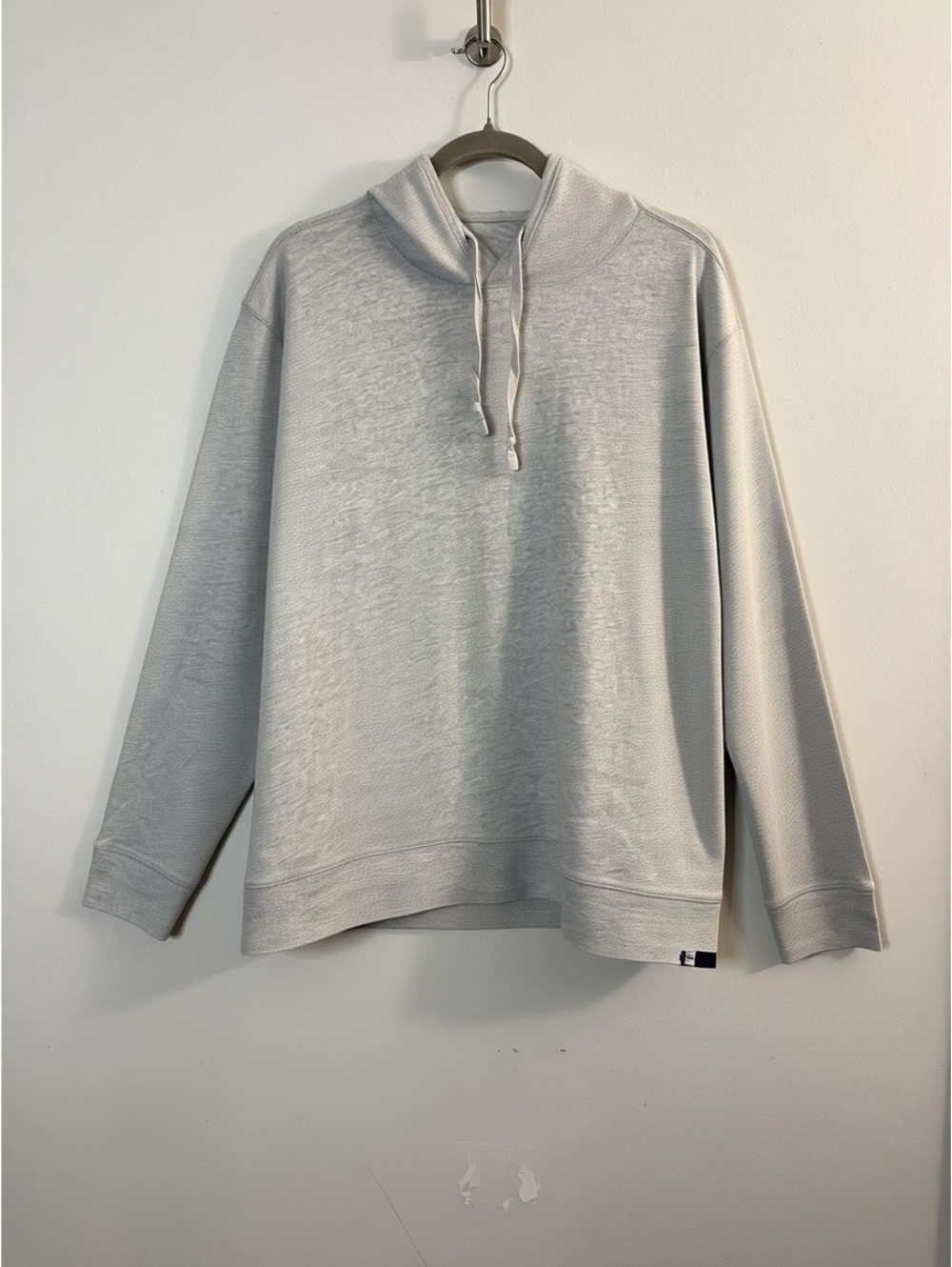 Faherty Brand Men’s XXL Organic Cotton Pullover Hoodie Light Heather Gray